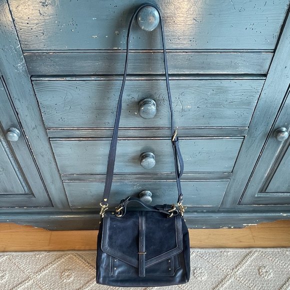 Tory Burch Medium Navy Satchel - Picture 6 of 15